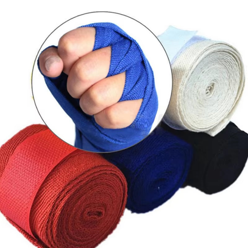 1Pc 2.5M Cotton Kick Boxing Bandage Wrist Straps Sport Strap Boxing Bandage Muay MMA Taekwondo Hand Gloves Wraps Hand Protection