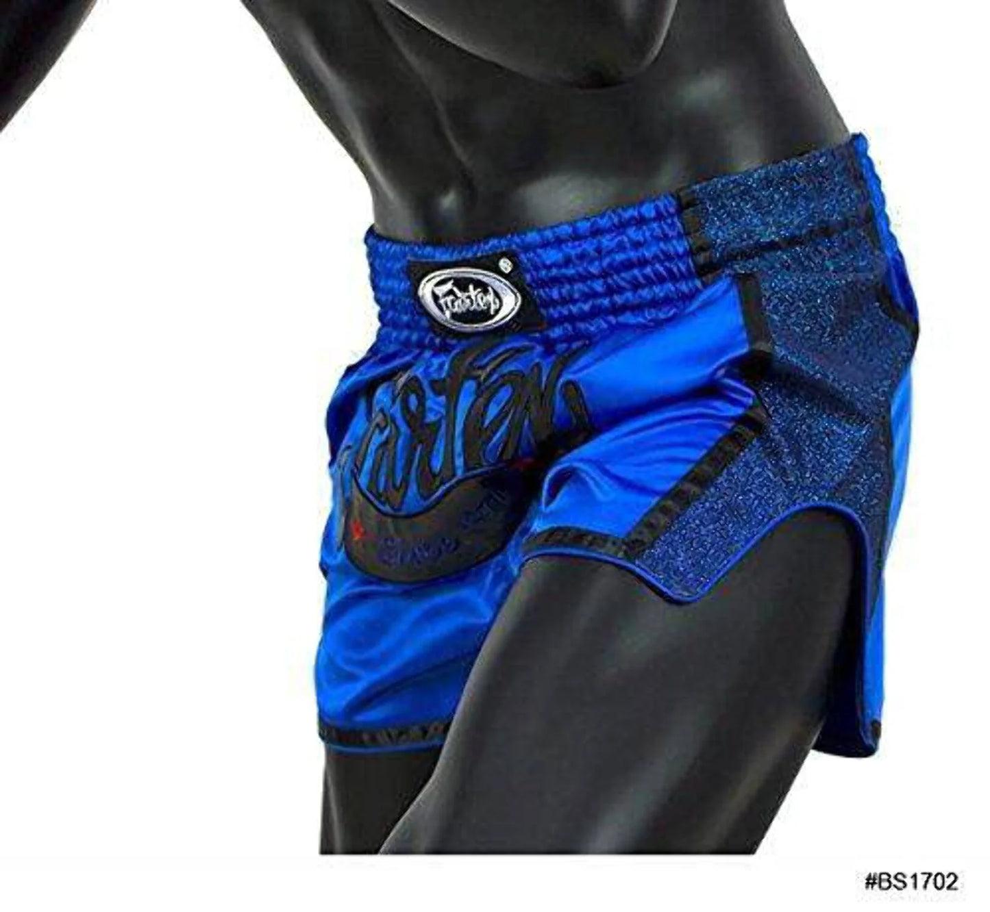 BS1702 Blue Slim Cut Muay Thai Boxing Short