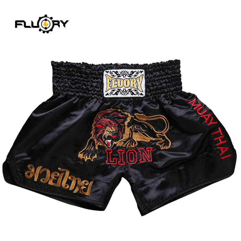 Embroidery Lion Muay Thai Shorts